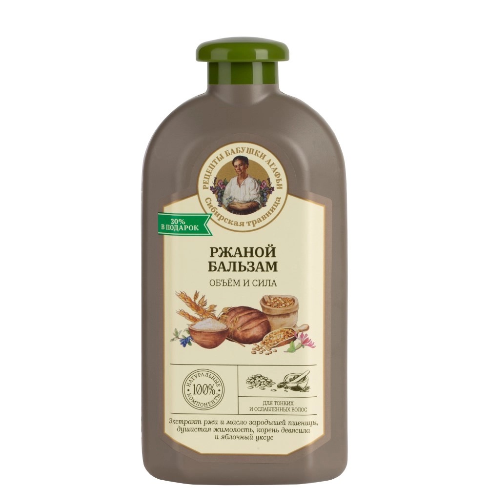 Рецепты бабушки Агафьи Бальзам ржаной, бальзам, 500 мл, 1 шт, объем и сила фото