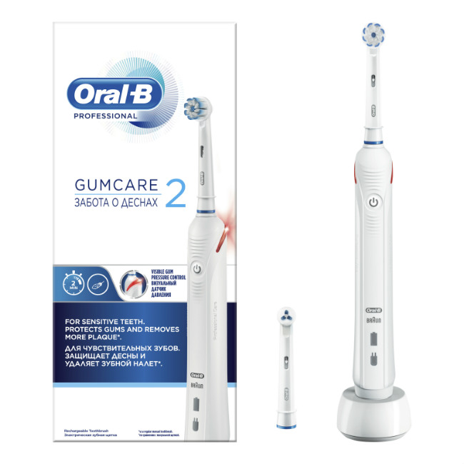 Oral-b PRO Gumcare 2 щетка зубная электрическая, щетка зубная, 1 шт. фото