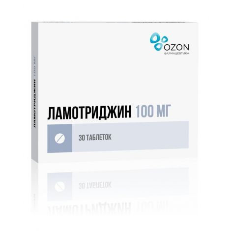 Ламотриджин, 100 мг, таблетки, 30 шт. фото