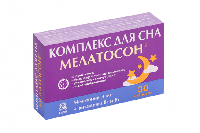 Мелатосон Комплекс для сна, 110 мг, таблетки, покрытые оболочкой, 30 шт. фото