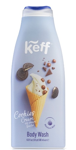 Keff Крем-гель для душа, гель, 500 мл, 1 шт, с ароматом мороженого и печенья со сливками фото