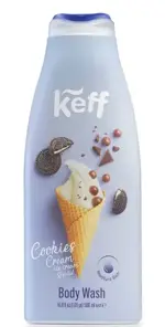 Keff Крем-гель для душа, гель, 500 мл, 1 шт, с ароматом мороженого и печенья со сливками фото