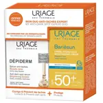 Uriage Depiderm сыворотка-бустер 30 мл + Bariesun крем увлажняющий SPF 50 50 мл, набор, 1 шт. фото