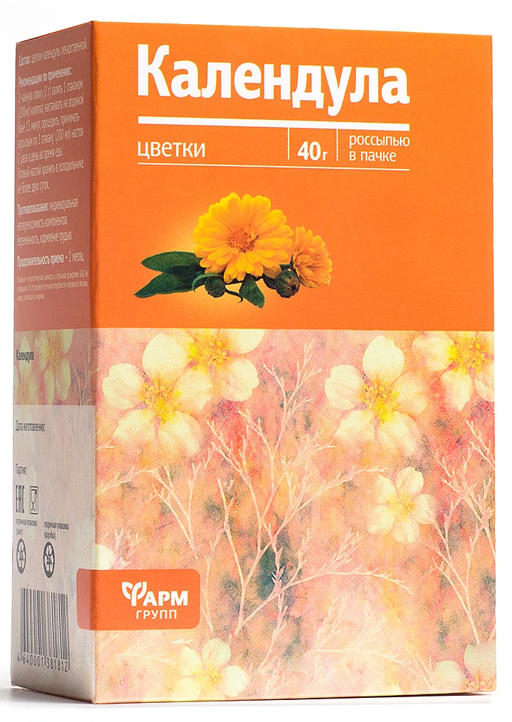 Календулы цветки, фиточай, 40 г, 1 шт. фото