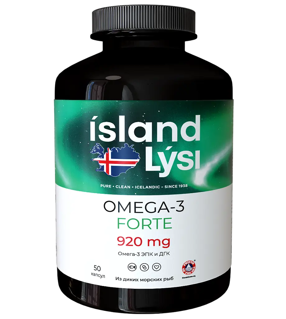 Lysi Омега-3 Форте, 920 мг, капсулы, 50 шт. фото