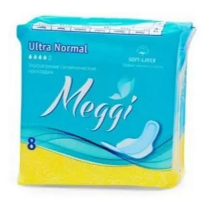 Meggi Ultra Normal Прокладки гигиенические, 8 шт, 4 капли фото