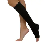 Чулок компрессионный до колена с открытым мыском, 2 класс компрессии, р. 1, 1 шт, черного цвета фото