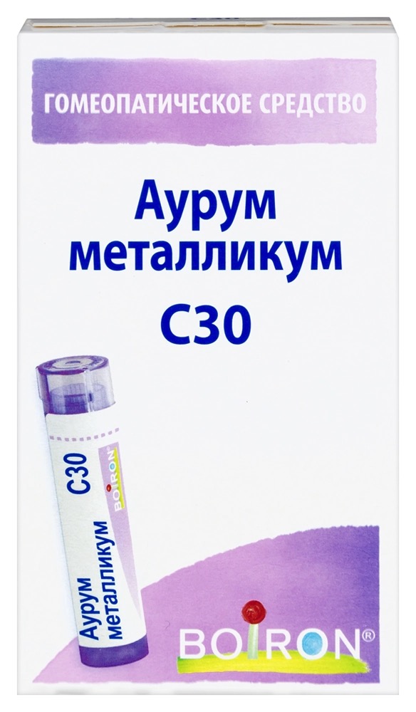 Аурум Металликум С30, гранулы гомеопатические, 4 г, 1 шт. фото
