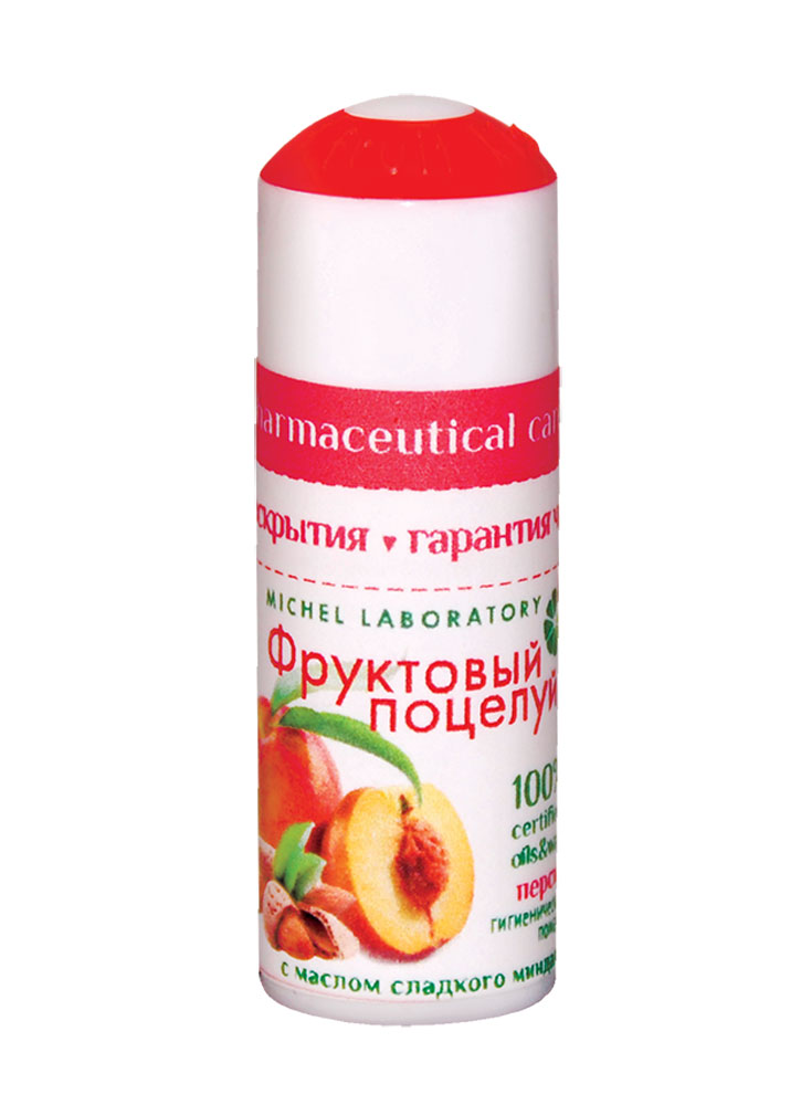 Фруктовый поцелуй Помада губная гигиеническая, помада, 3.5г, 1 шт, персик фото