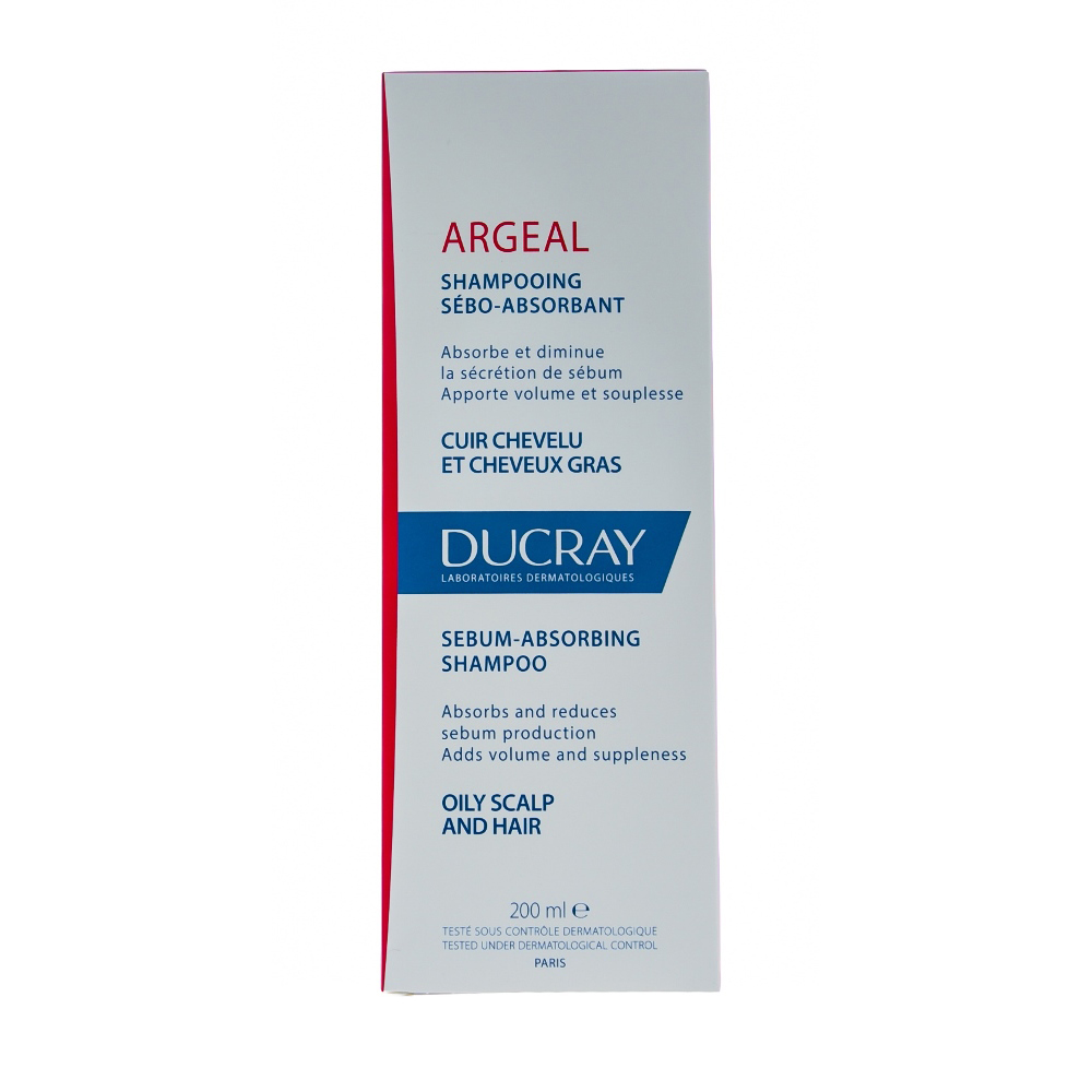 Ducray Argeal Шампунь cебоабсорбирующий, шампунь, 200 мл, 1 шт, для жирных волос фото