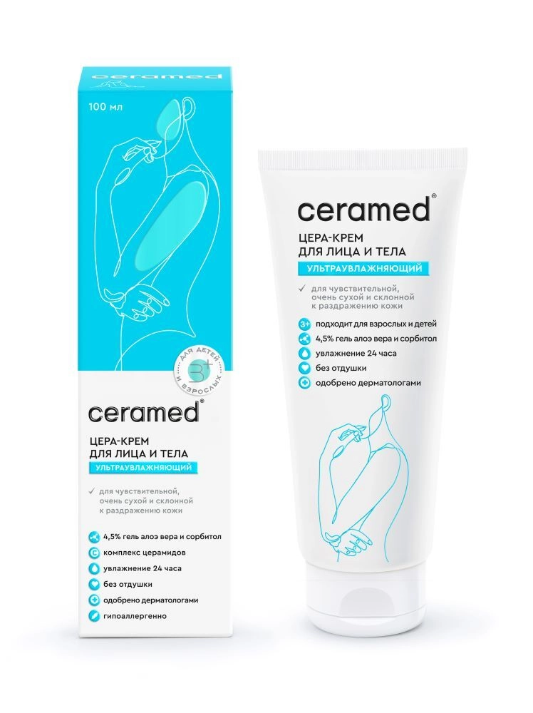 Ceramed цера-крем для лица и тела для детей увлажняющий, крем, 100 мл, 1 шт. фото