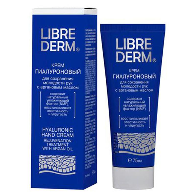 Librederm Гиалуроновый Крем для рук с аргановым маслом, крем для рук, 75 мл, 1 шт. фото
