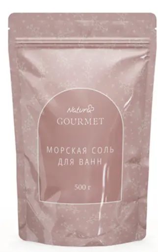 Натура Гурмэ соль морская, соль для ванн, 500 г, 1 шт. фото