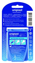 Унипласт пластырь гидроколлоидный от влажных мозолей, 2 см х 6 см, пластырь, 6 шт, гидроколлоидные фото 2