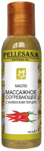 PELLESANA  Масло массажное Согревающее, масло косметическое, 100 мл, 1 шт, с кайенским перцем фото