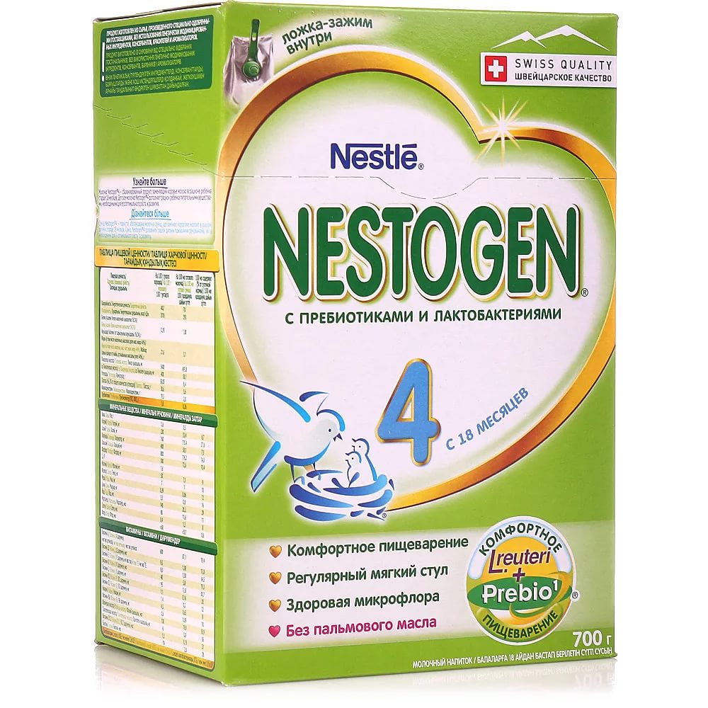 Nestogen 4, напиток молочный сухой, 350 г, 2 шт, для детей с 18 месяцев, с пребиотиками и лактобактериями фото