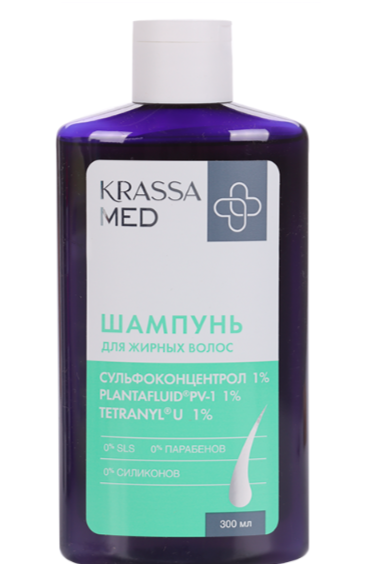 Krassa Med Сульфоконцентрол, шампунь, 300 мл, 1 шт, для жирных волос фото
