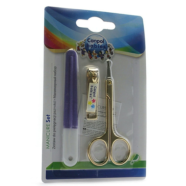 Canpol Маникюрный набор (ножницы, щипчики, пилочка), 1 шт, цвет в ассортименте, 0+ мес, арт. 9/809 фото