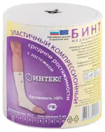 Интекс Бинт эластичный компрессионный, 8 см х 5 м, 1 шт, с застежкой, средней растяжимости фото