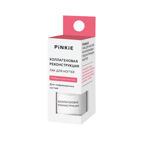 Pinkie лак для ногтей коллагеновая реконструкция, лак для ногтей, 6 мл, 1 шт. фото