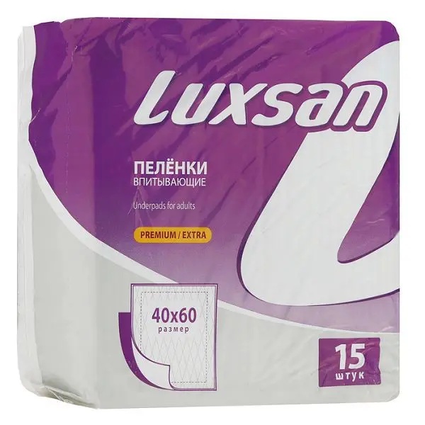 Luxsan Premium extra Пеленки впитывающие, 40 см х 60 см, 15 шт. фото