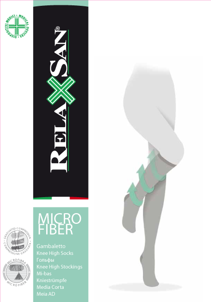 Relaxsan Gambaletto Micro 70 den Гольфы с микрофиброй профилактика, р. 2, пара, 1 шт, черные, арт. 750М (12-17 mm Hg) фото