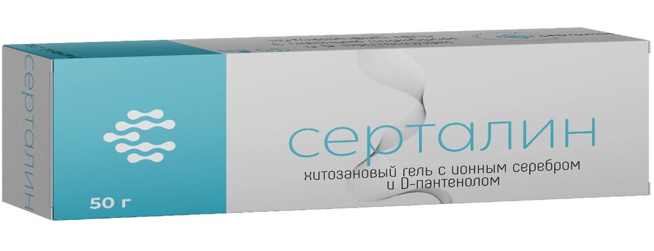 Серталин хитозановый с ионным серебром и D-пантенолом, гель, 50 г, 1 шт. фото