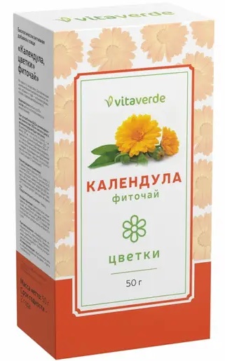 Vitaverde Календула цветки, 50 г, 1 шт. фото