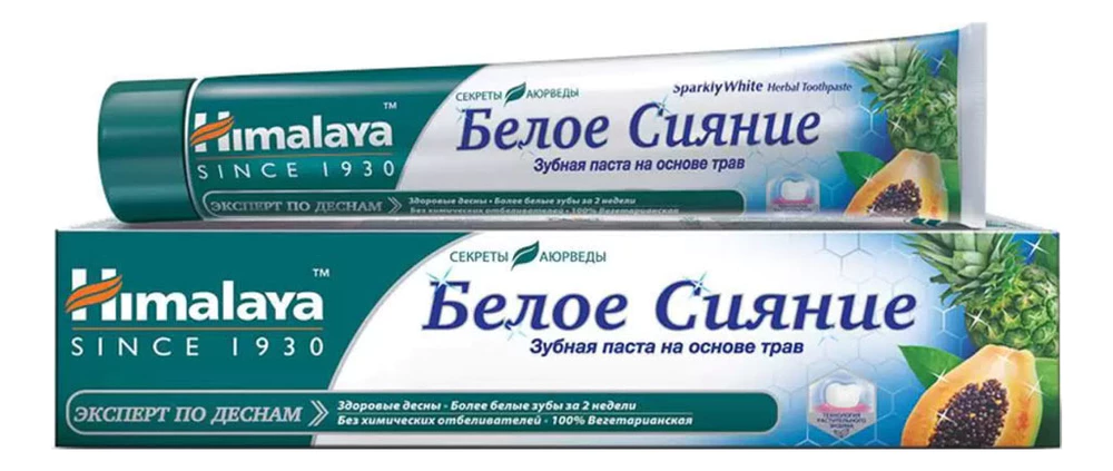 Himalaya Herbals Sparkly White Зубная паста, паста зубная, 75 мл, 1 шт. фото