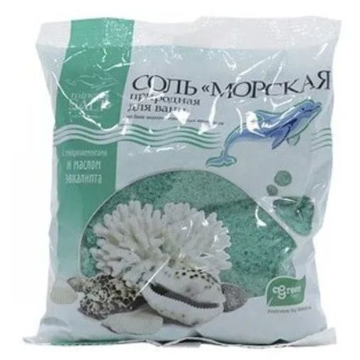 Грин Пром Соль морская природная с экстрактом эвкалипта, соль для ванн, 1 кг, 1 шт. фото