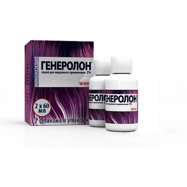 Генеролон, 2%, спрей для наружного применения, 60 мл, 2 шт. фото