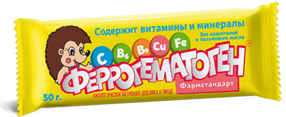Феррогематоген, пастилки жевательные, 50 г, 1 шт. фото