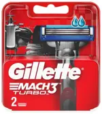 Gillette Mach3 Turbo Сменные кассеты, 2 шт, для мужчин фото 2