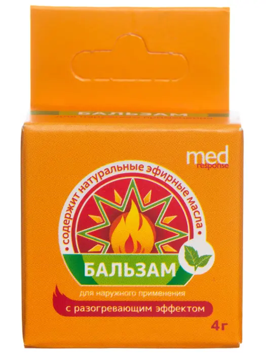Medresponse Бальзам с разогревающим эффектом, бальзам, 4 г, 1 шт. фото