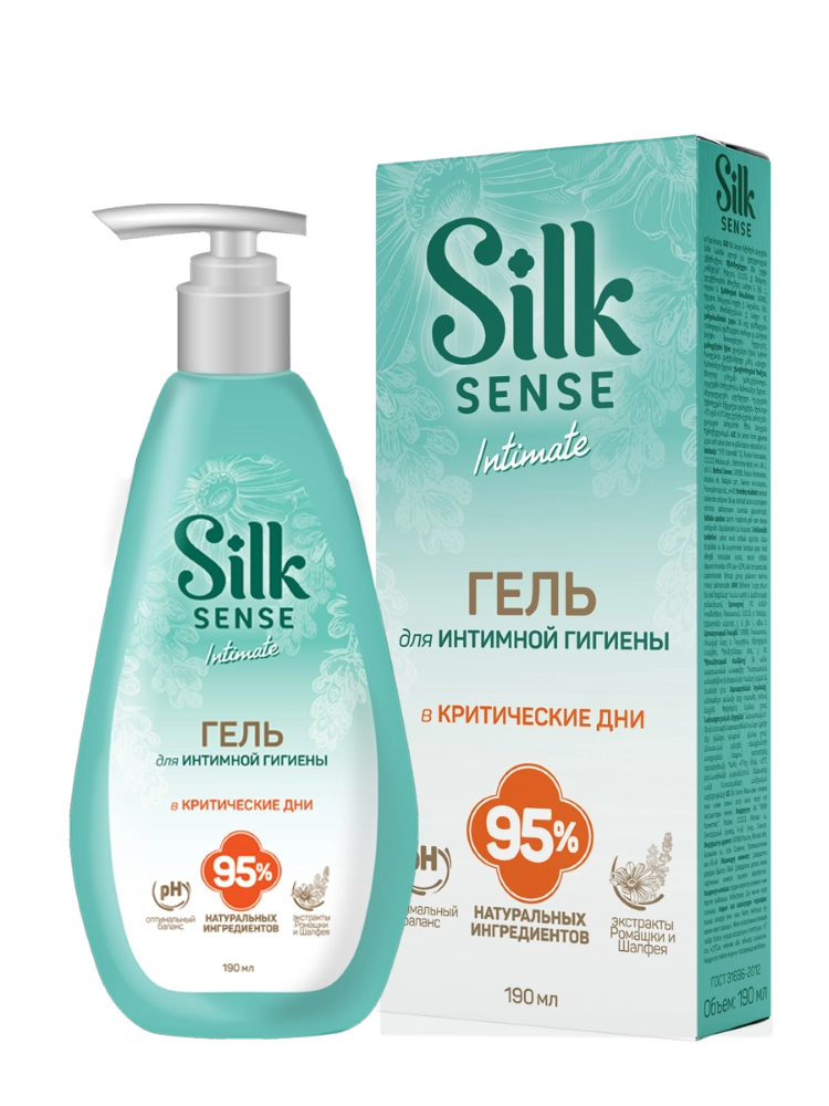 Silk sense intimate Гель для интимной гигиены, гель, 190 мл, 1 шт, с экстрактом ромашки и шалфея фото
