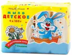 Невская Косметика Мыло туалетное детское, 100 г, 4 шт, с ромашкой фото
