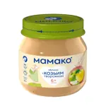 Мамако пюре с козьим творогом, пюре, 80 г, 1 шт, яблоко фото