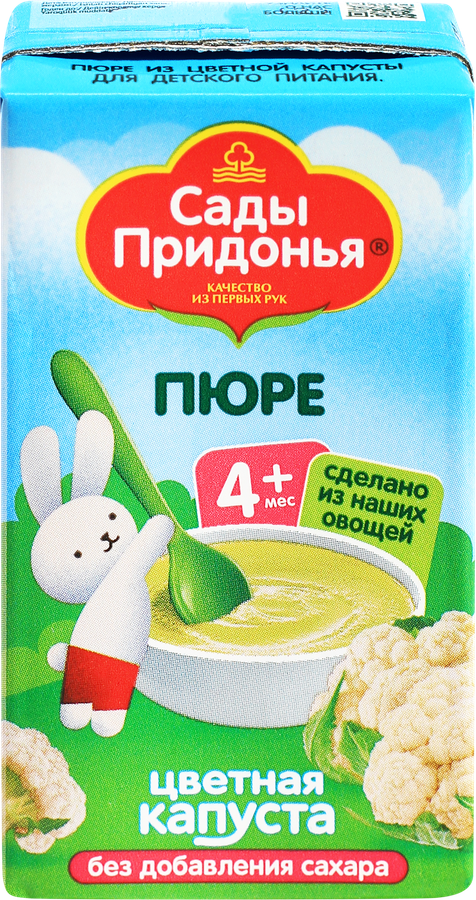 Сады Придонья пюре, пюре, 125 г, 1 шт, цветная капуста фото