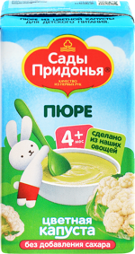 Сады Придонья пюре, пюре, 125 г, 1 шт, цветная капуста фото 