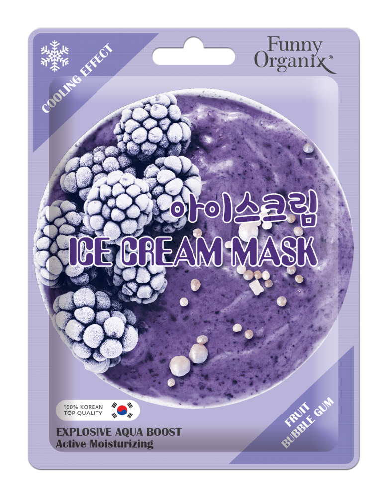 Funny Organix маска-мороженое тканевая ледяное увлажнение, маска для лица, 25 г, 1 шт. фото