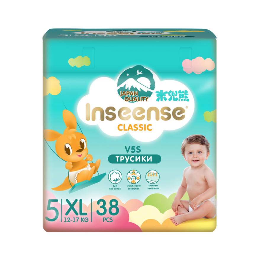 Inseense Classic V5S Ultra Thin Подгузники-трусики детские, р. XL, 38 шт, 12-17 кг фото