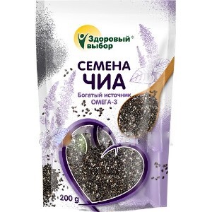 Семена чиа, 200 г, 1 шт. фото