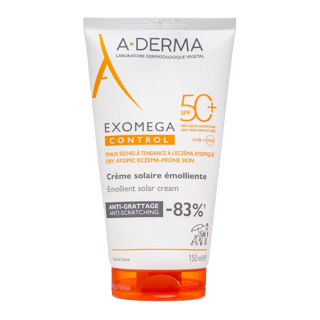 A-Derma Exomega Control Крем-эмолент cмягчающий солнцезащитный, крем, 150 мл, 1 шт, SPF 50+ фото