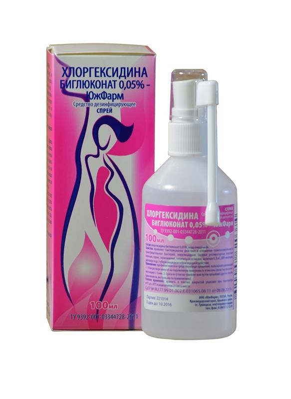 Хлоргексидин, 0.05%, раствор для местного и наружного применения, 100 мл, 1 шт, с насадкой-распылителем фото