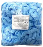 Шапочка модель плиссе спанбонд, размер 54-62 длина 48, 125 шт, голубого цвета, плотность 8г/м2, нестерильная фото