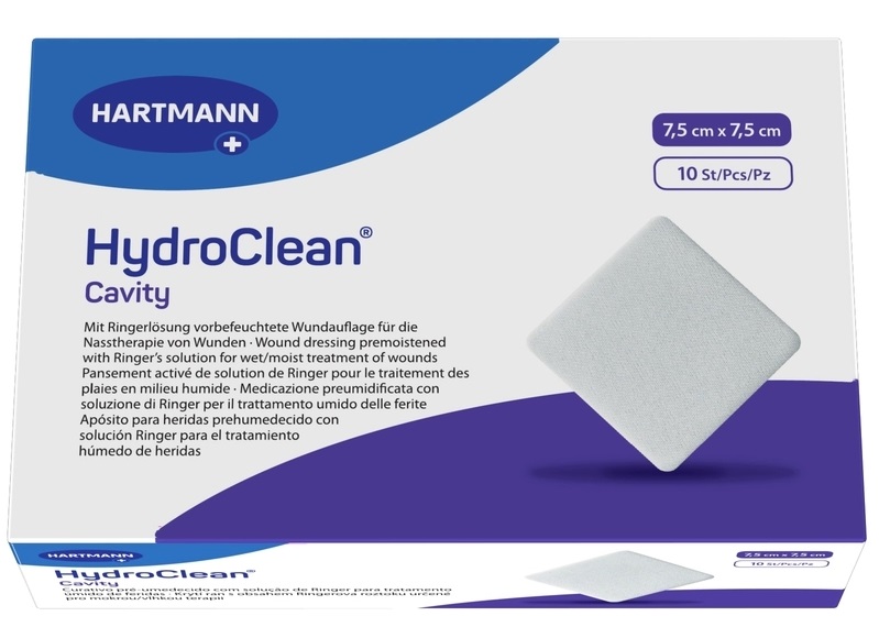 Hydroclean Cavity Повязка гидроактивная для заживления ран во влажной среде, 7.5 см х 7.5 см, повязка стерильная, 10 шт. фото