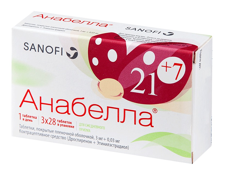 Анабелла, 3 мг+0.03 мг, таблетки, покрытые пленочной оболочкой, 84 шт. фото