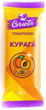 Coriota Гематоген народный, плитка, 40 г, 1 шт, с курагой фото 