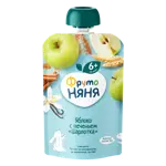 Фрутоняня детское пюре, пюре, 90 г, 1 шт, яблоко + печенье шарлотка фото