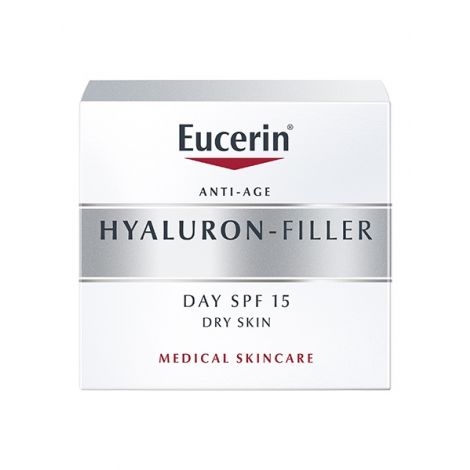 Eucerin Hyaluron-Filler крем дневной spf 15, крем для лица, 50 мл, 1 шт, для сухой чувствительной кожи фото